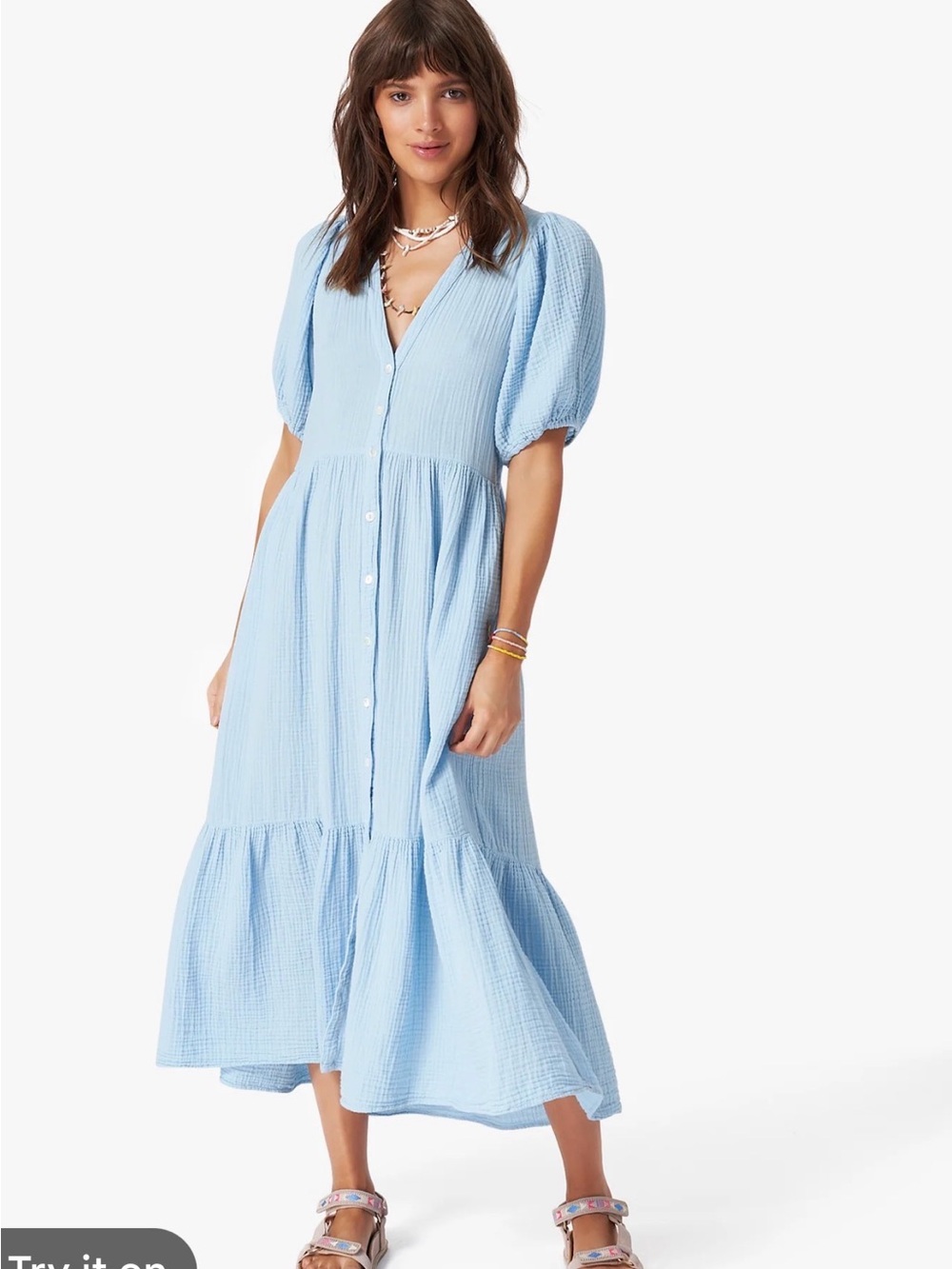 Xirena - Lennox Midi Dress in Cyprus Blue size S